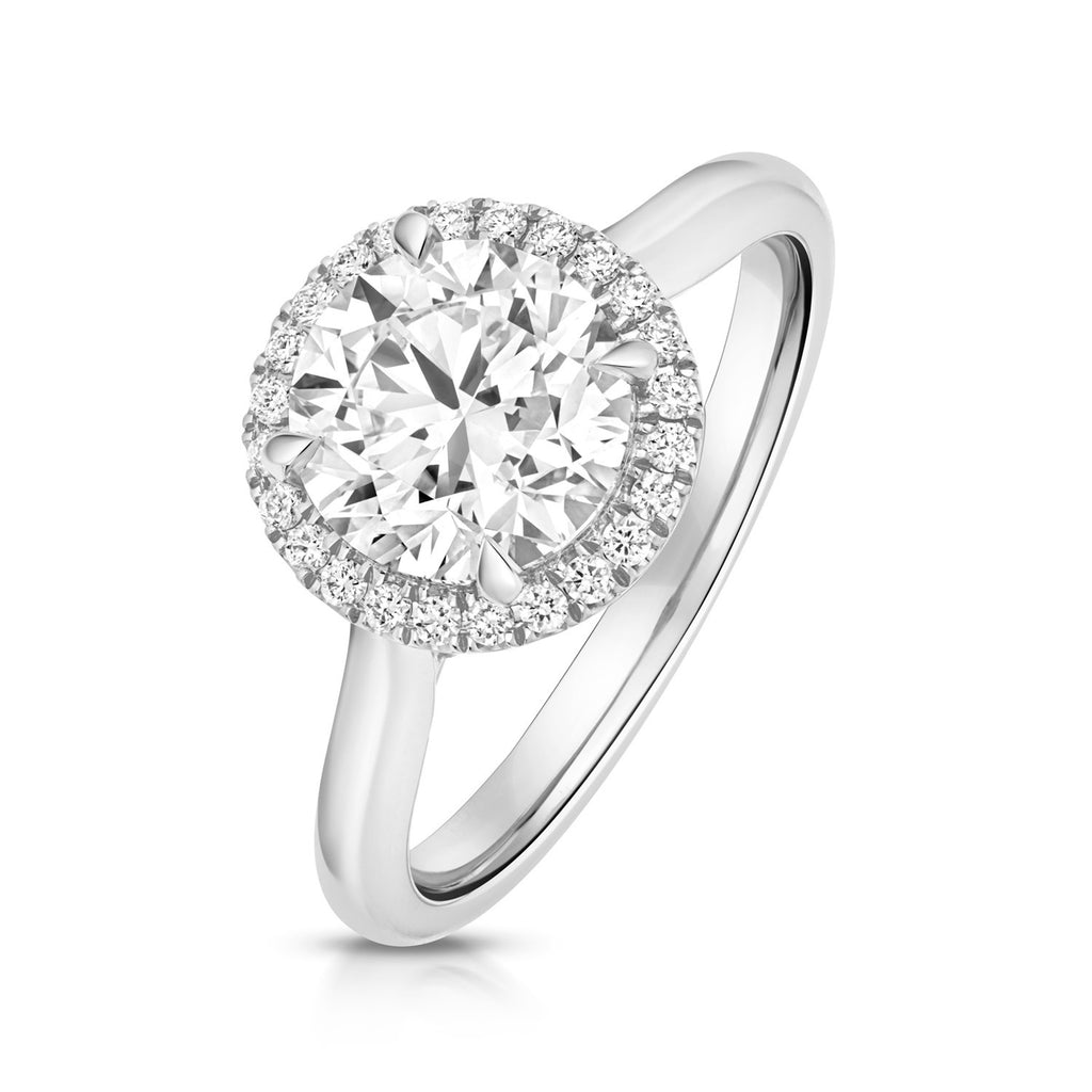 39 Lab-Grown Diamond Engagement Ring 18ct White Gold Hallmarked Sizes J - Q