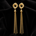 Loop And Chain Drop Earrings 9ct Yellow Gold 375 Hallmarked Brand New Boxed