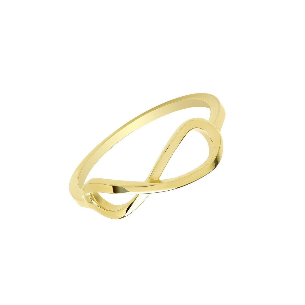 Gold Infinity Ring 9ct Yellow Gold Hallmarked Sizes K - Q British Made