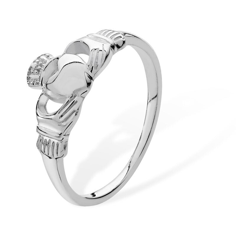 Sterling Silver Claddagh Ring 925 Hallmarked Size J - R British Made