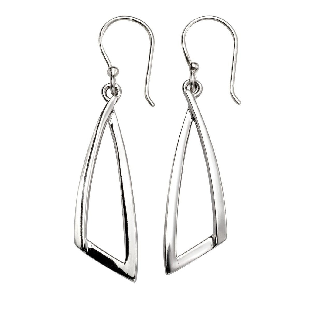 Abstract Drop Earrings Sterling Silver 925 Hallmarked Brand New Boxed