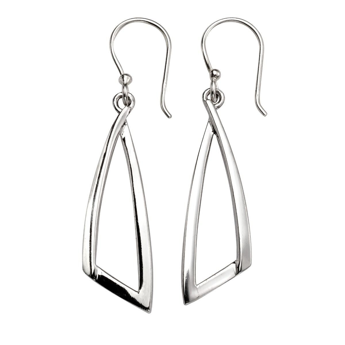 Abstract Drop Earrings Sterling Silver 925 Hallmarked Brand New Boxed
