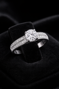 Sterling Silver Solitaire Ring Engagement Gemstone 925 Hallmarked Size M - T