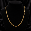 Yellow Gold Square Franco Chain British Made Fully Hallmarked 20" Weight 35g