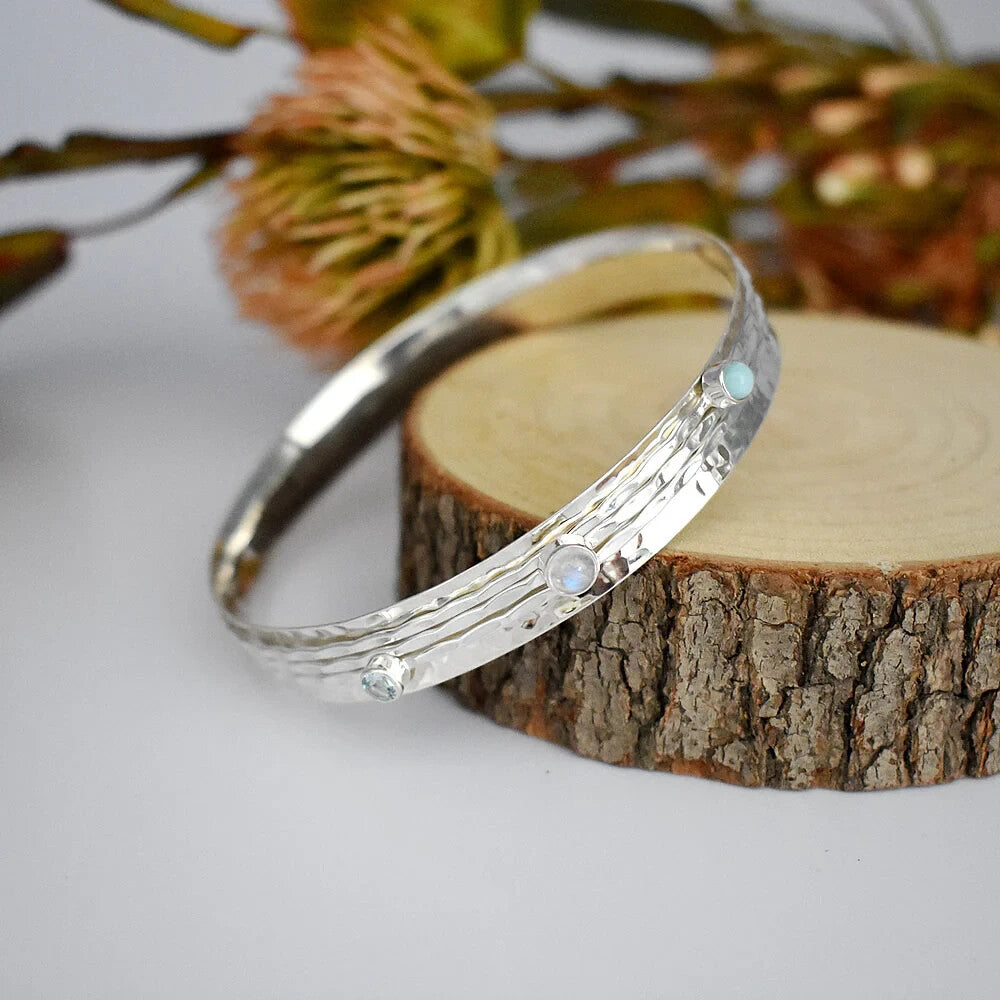 Sterling Silver Catalina Spinner Bangle British Made 925 Hallmarked Brand New