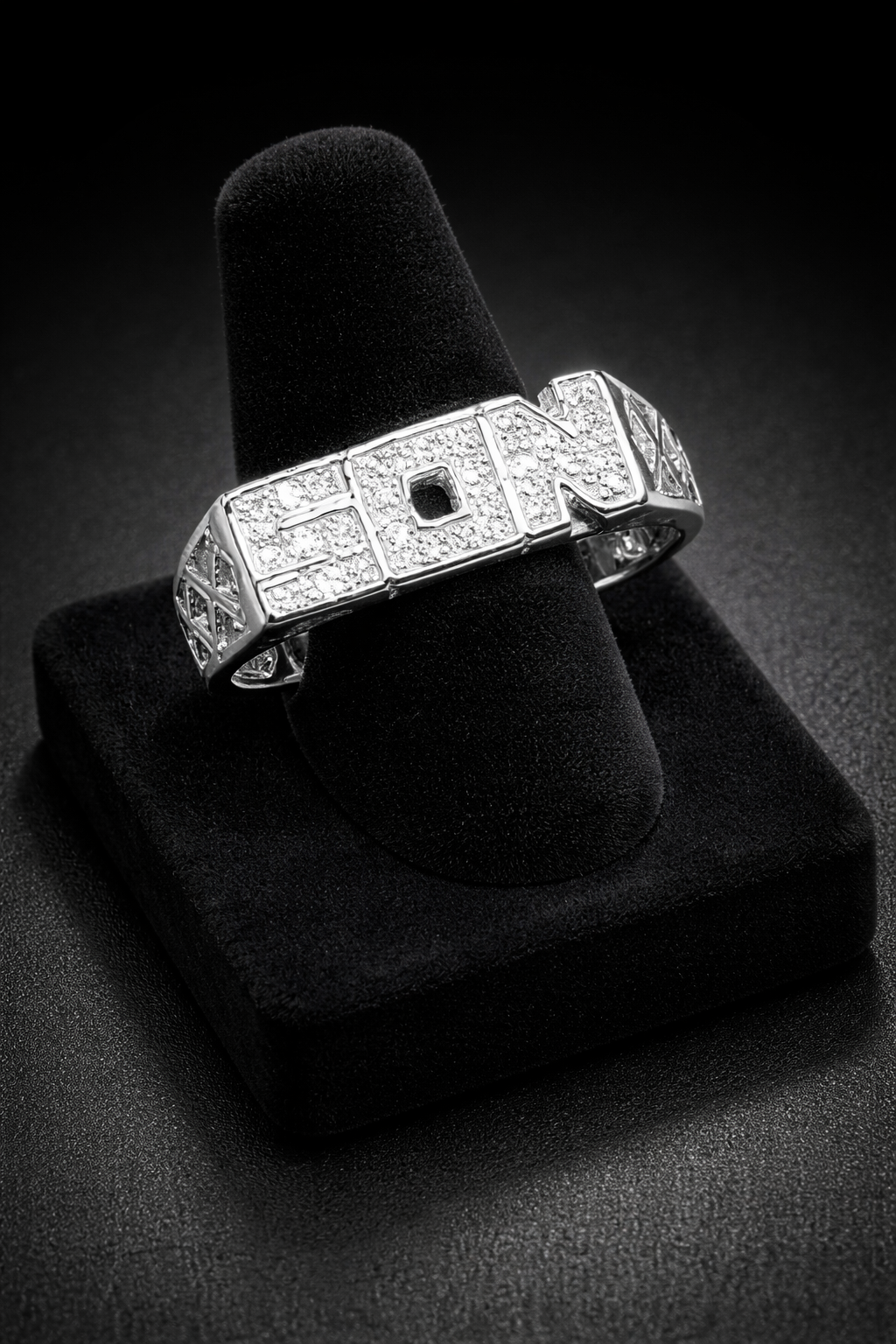 Son Gemstone Ring Basket Sides Sterling Silver 925 Hallmarked Sizes L - U