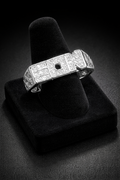 Son Gemstone Ring Basket Sides Sterling Silver 925 Hallmarked Sizes L - U