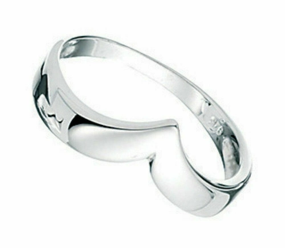 Sterling Silver Wishbone Ring 925 Hallmarked Size K - S British Made