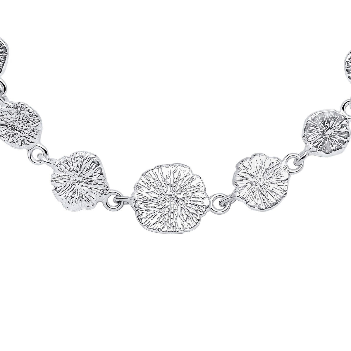 Spray Textured Disc Bracelet Sterling Silver 925 Hallmarked Brand New Boxed