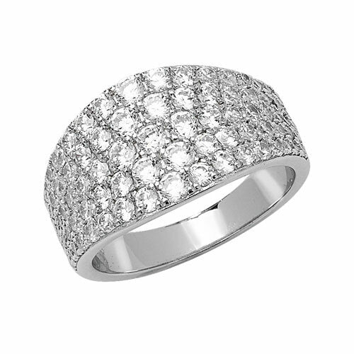 Sterling Silver Ring Anniversary Gemstone 925 Hallmarked Size L - Q