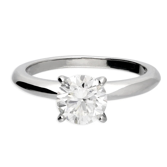 Moissanite Solitaire Ring Sterling Silver 925 Hallmarked British Made Size L - Q