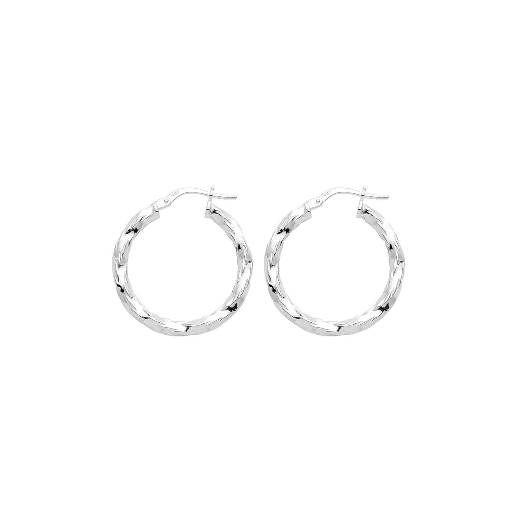 Hinged DC Sterling Silver Hoops 925 Hallmarked 10mm - 60mm Diameter