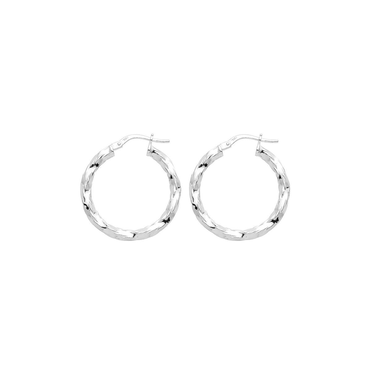 Hinged DC Sterling Silver Hoops 925 Hallmarked 10mm - 60mm Diameter