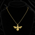 Bumble Bee Pendant 18ct Yellow Gold Plated Hallmarked All Chain Lengths