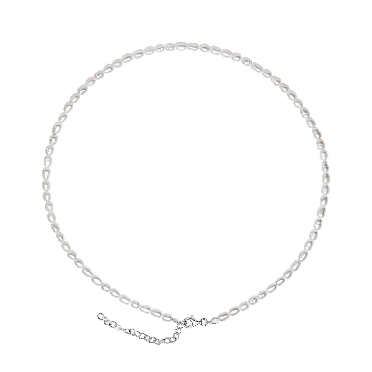 Rice Pearl Necklace Sterling Silver 925 Hallmarked British Made Brand New Boxed