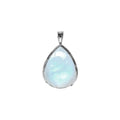 Natural Moonstone Teardrop Pendant Sterling Silver Hallmarked All Chain Lengths