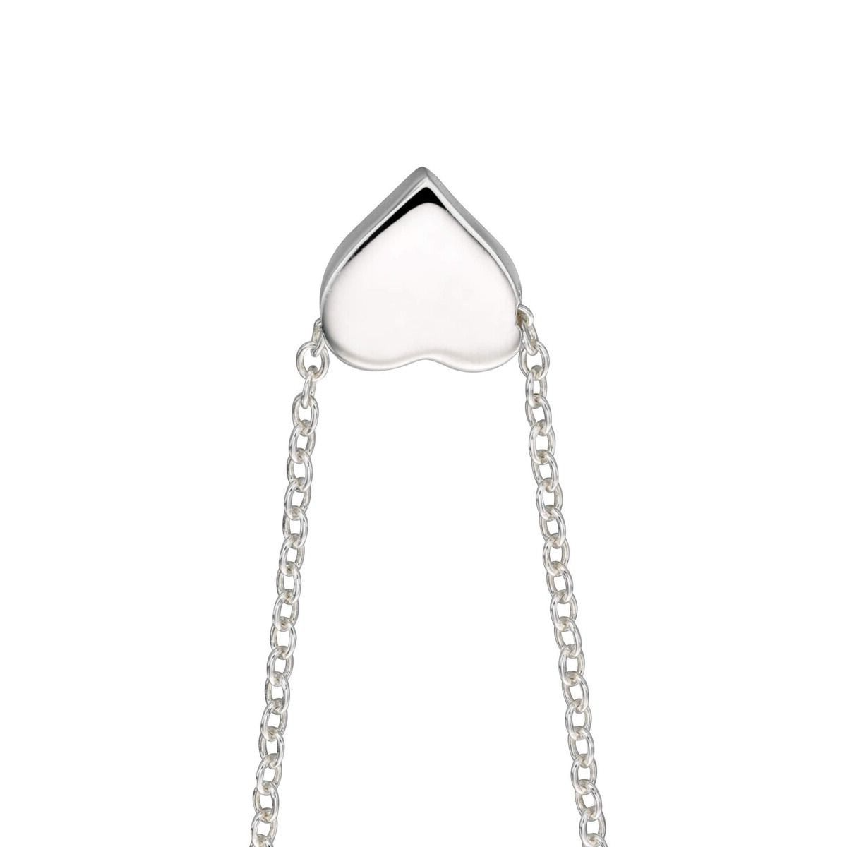 Engravable Heart Necklace 925 Sterling Silver Hallmarked British Made
