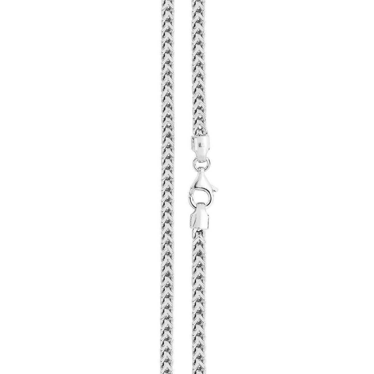 Men's Sterling Silver Bracelet Franco British Made 925 Hallmark 8" Weight 17g