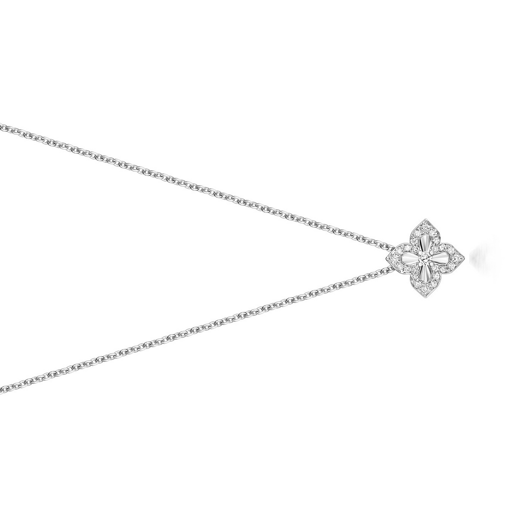 25 Natural Diamond Christ Necklace 18ct White Gold Hallmarked British Made