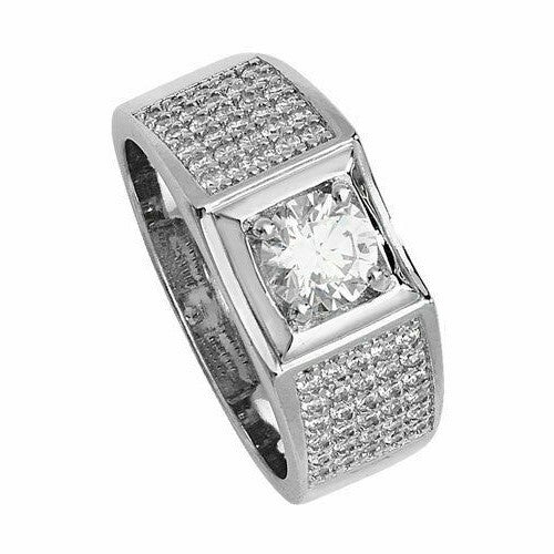 Men's Sterling Silver Signet Ring Engagement Gents 925 Hallmark Sizes L - X