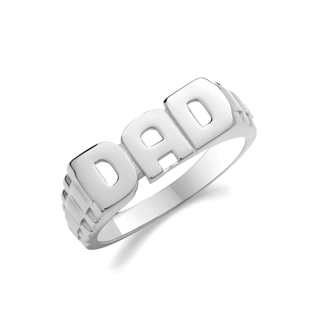 Dad Ring Sterling Silver 925 Hallmarked Sizes British Made Brand New P - Z