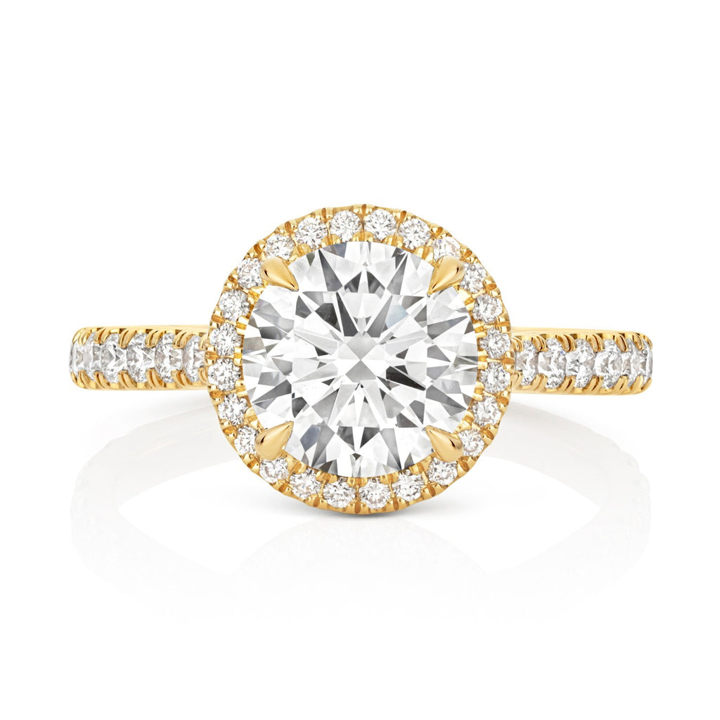 61 Lab-Grown Diamond Engagement Ring 18ct Yellow Gold Hallmarked Sizes J - Q