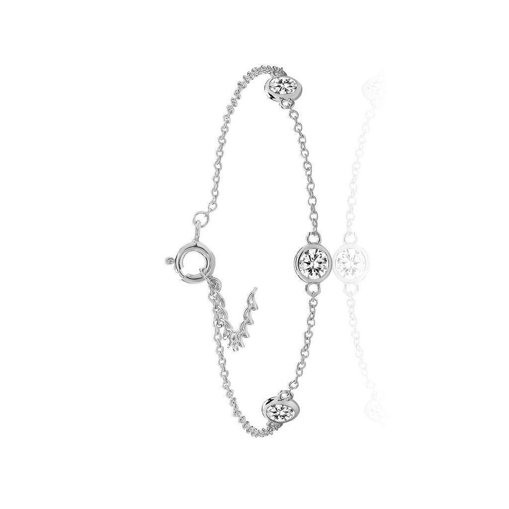 Bezel Set Tennis Bracelet Sterling Silver 925 Hallmarked Brand New Boxed