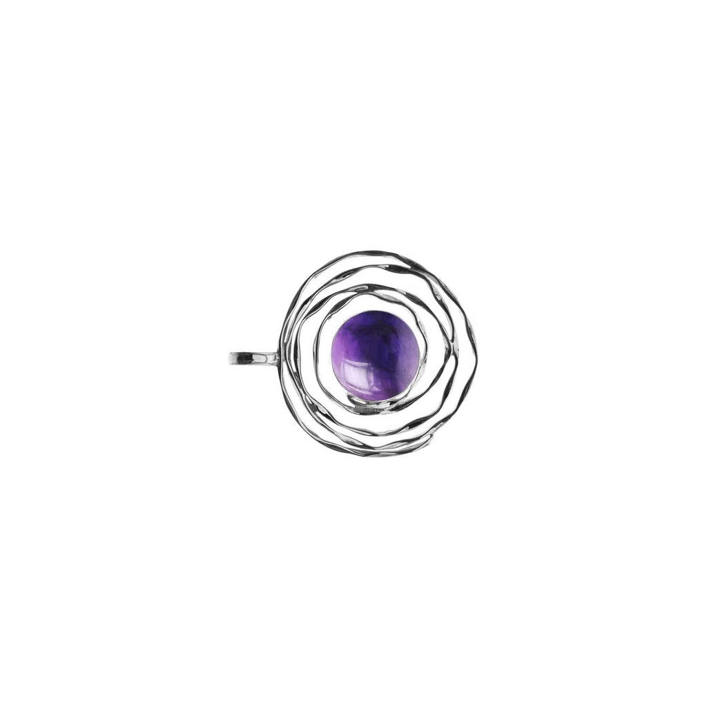 Flush Amethyst Web Pendant Sterling Silver 925 Hallmarked All Chain Lengths