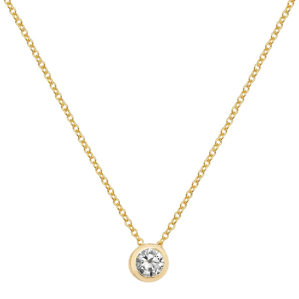 Ladies Flush Round Necklace 9ct Yellow Gold 375 Hallmarked British Made