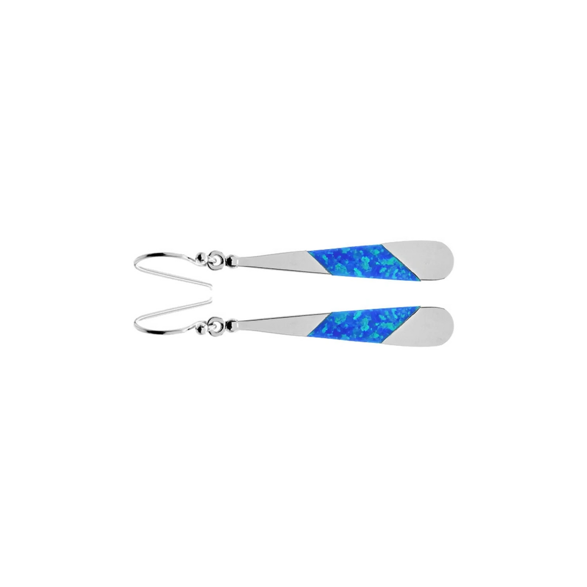 Natural Opal Teardrop Earrings Sterling Silver 925 Hallmarked British Made