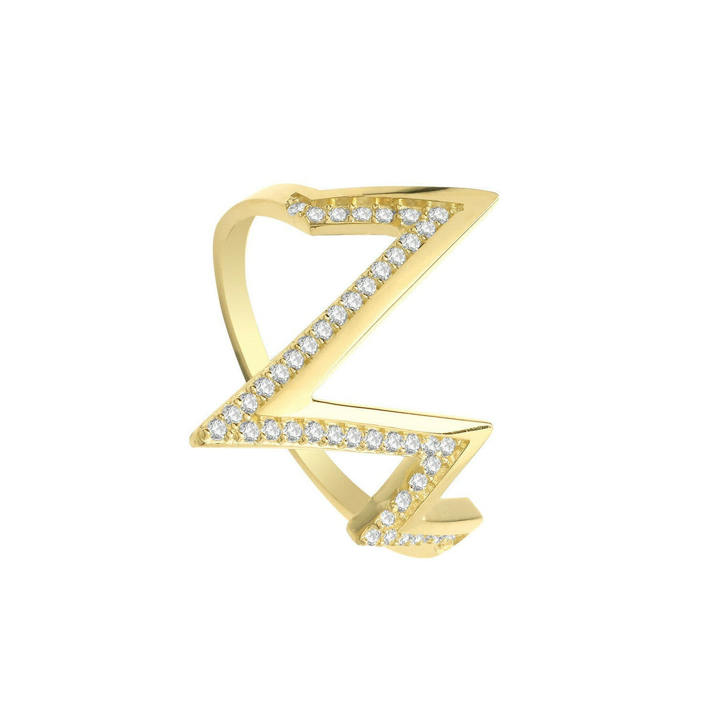 Gemstone Heartbeat Ring 9ct Yellow Gold Hallmarked Sizes J - S British Made