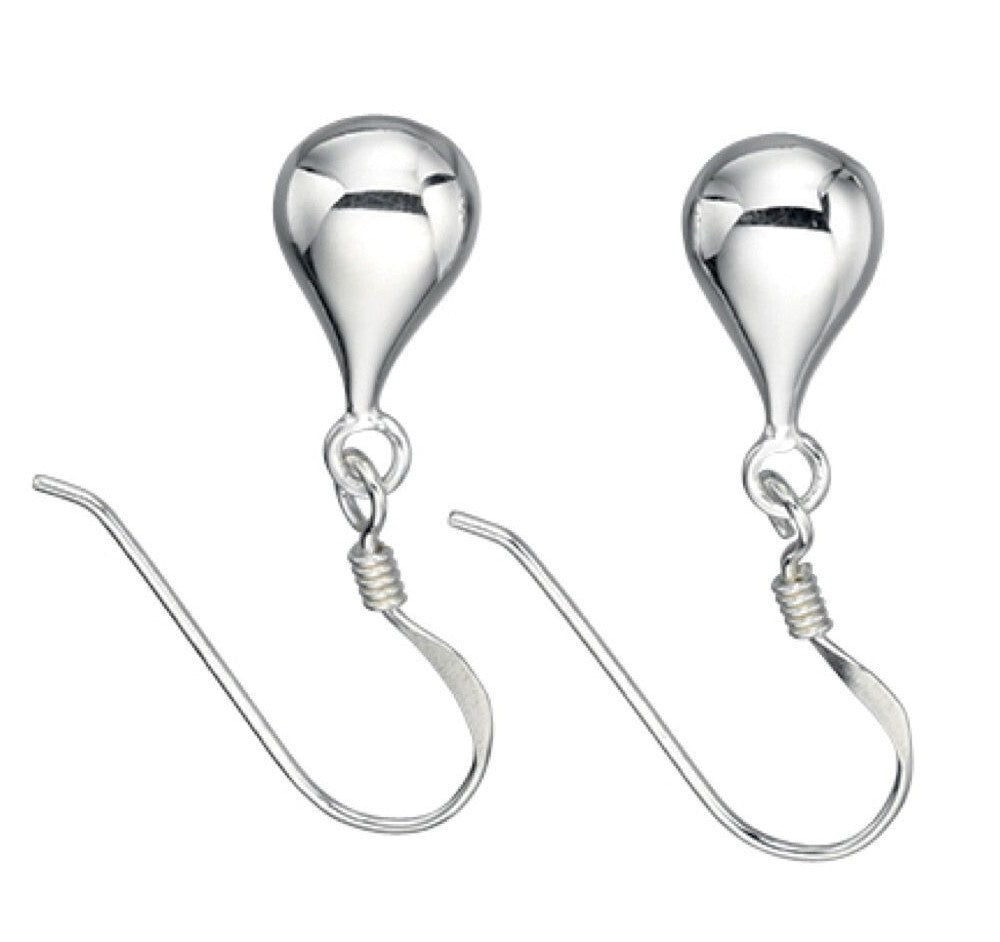 Teardrop Hook Earrings Sterling Silver 925 Hallmarked Brand New Boxed