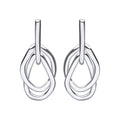 Organic Interlinking Drop Earrings Sterling Silver 925 HallmarkBrand New Boxed