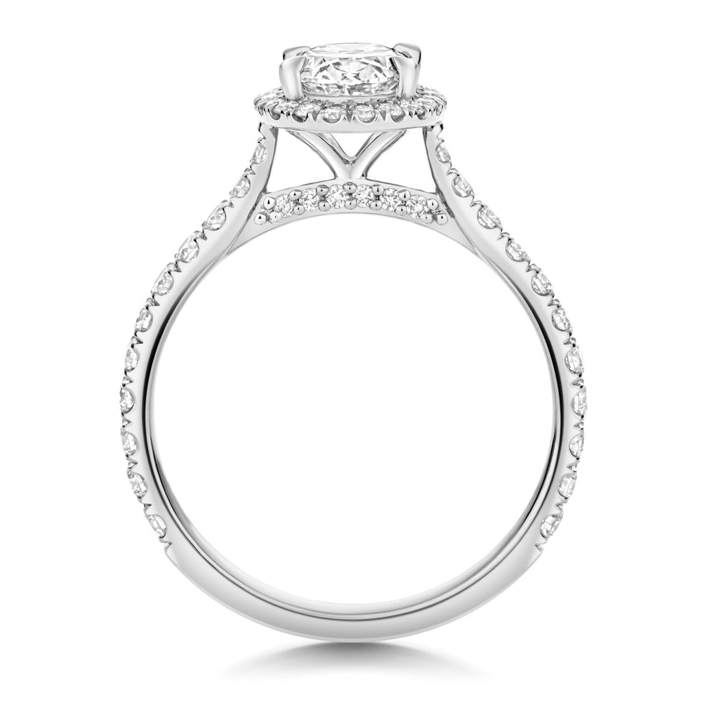 55 Lab-Grown Diamond Engagement Ring 18ct White Gold Hallmarked Sizes J - Q