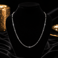 Mixed Length Chain Necklace 9ct White Gold 375 Hallmarked British Made Brand New