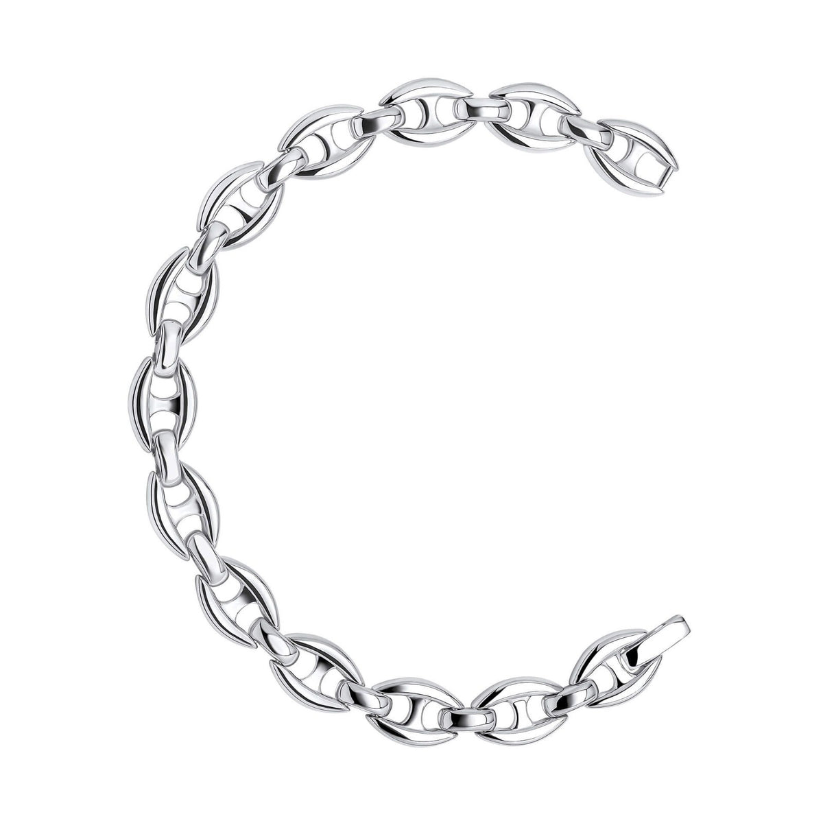 Heavyweight Navette Chain Bracelet Sterling Silver 925 Hallmark Brand New Boxed