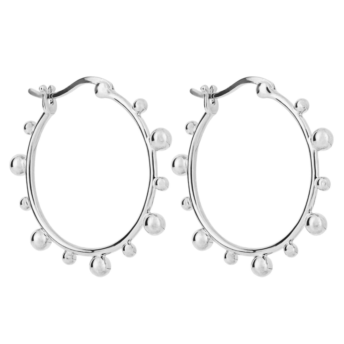 Ball Hoop Earrings Sterling Silver 925 Hallmarked British Made Brand New Boxed