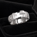 Sterling Silver Gents Plain Buckle Ring 925 Hallmarked Size T - Z  British Made