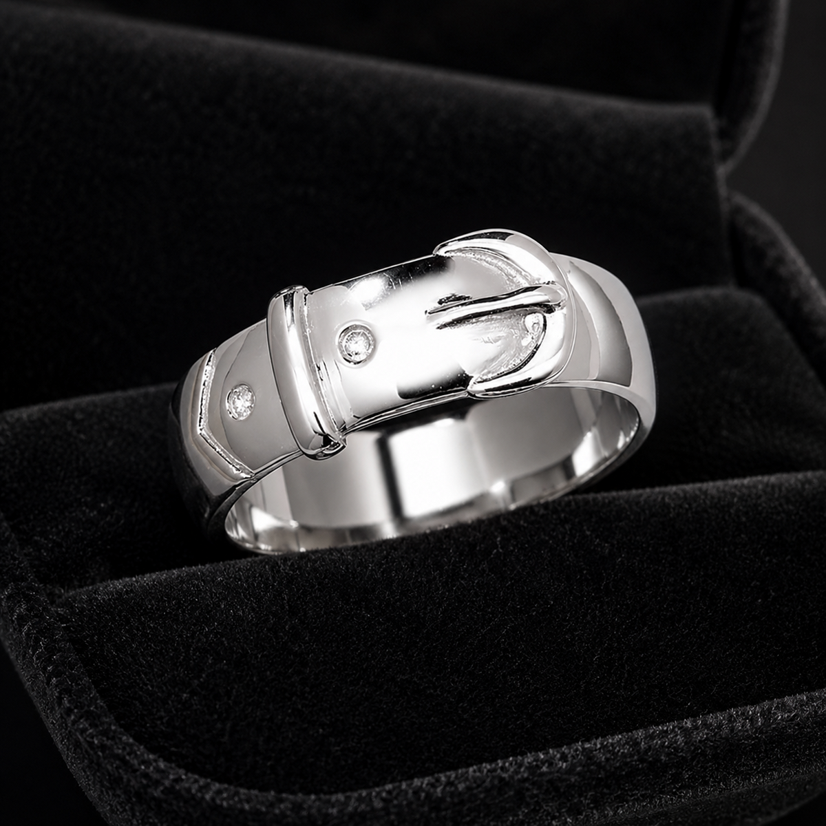Sterling Silver Gents Plain Buckle Ring 925 Hallmarked Size T - Z  British Made