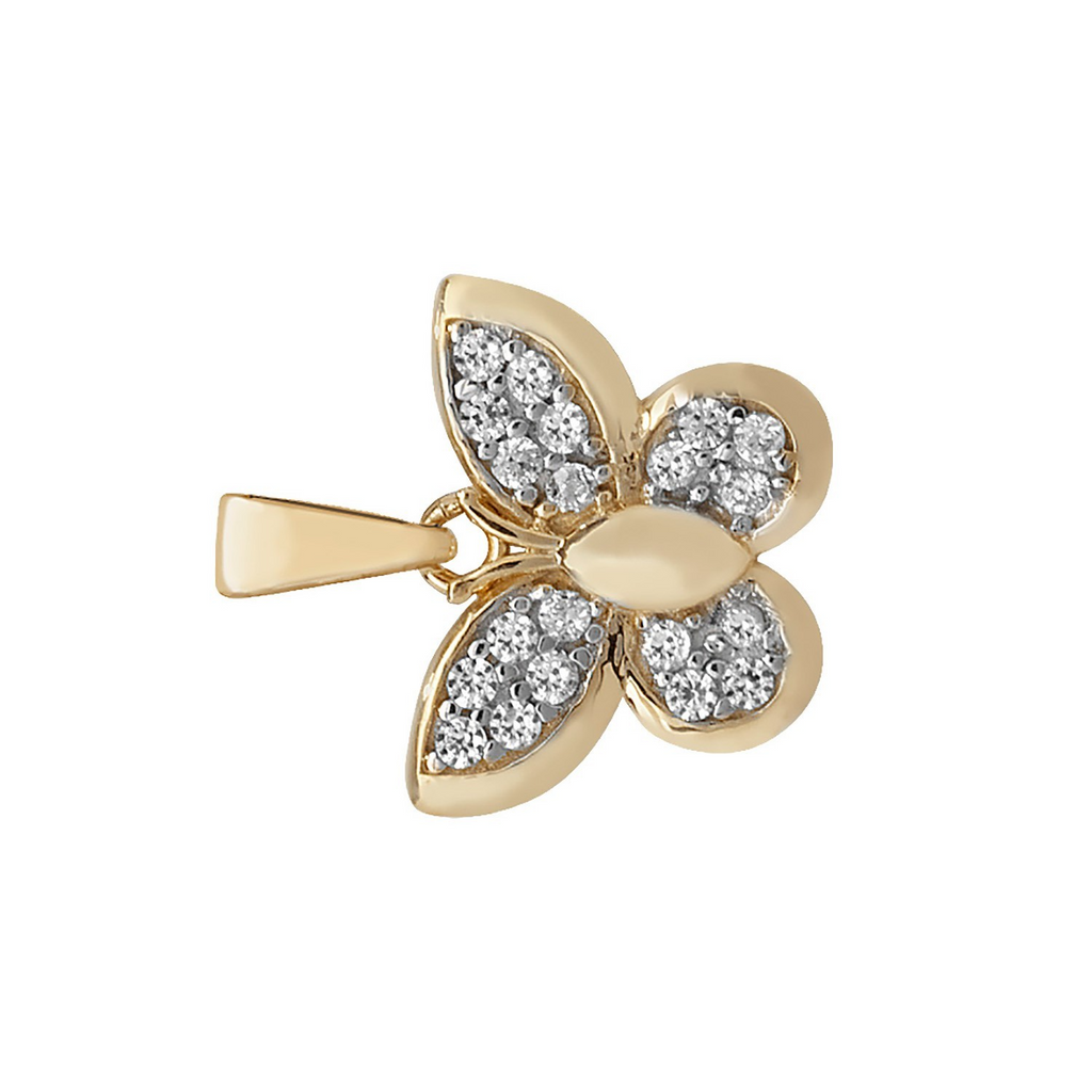 Butterfly 9ct Yellow Gold Pendant 375 Hallmarked British Made All Chain Lengths