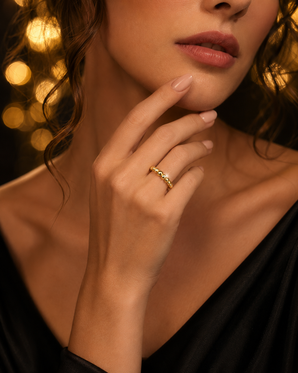 Bobble Ring 9ct Yellow Gold Hallmarked Sizes J - T British Made