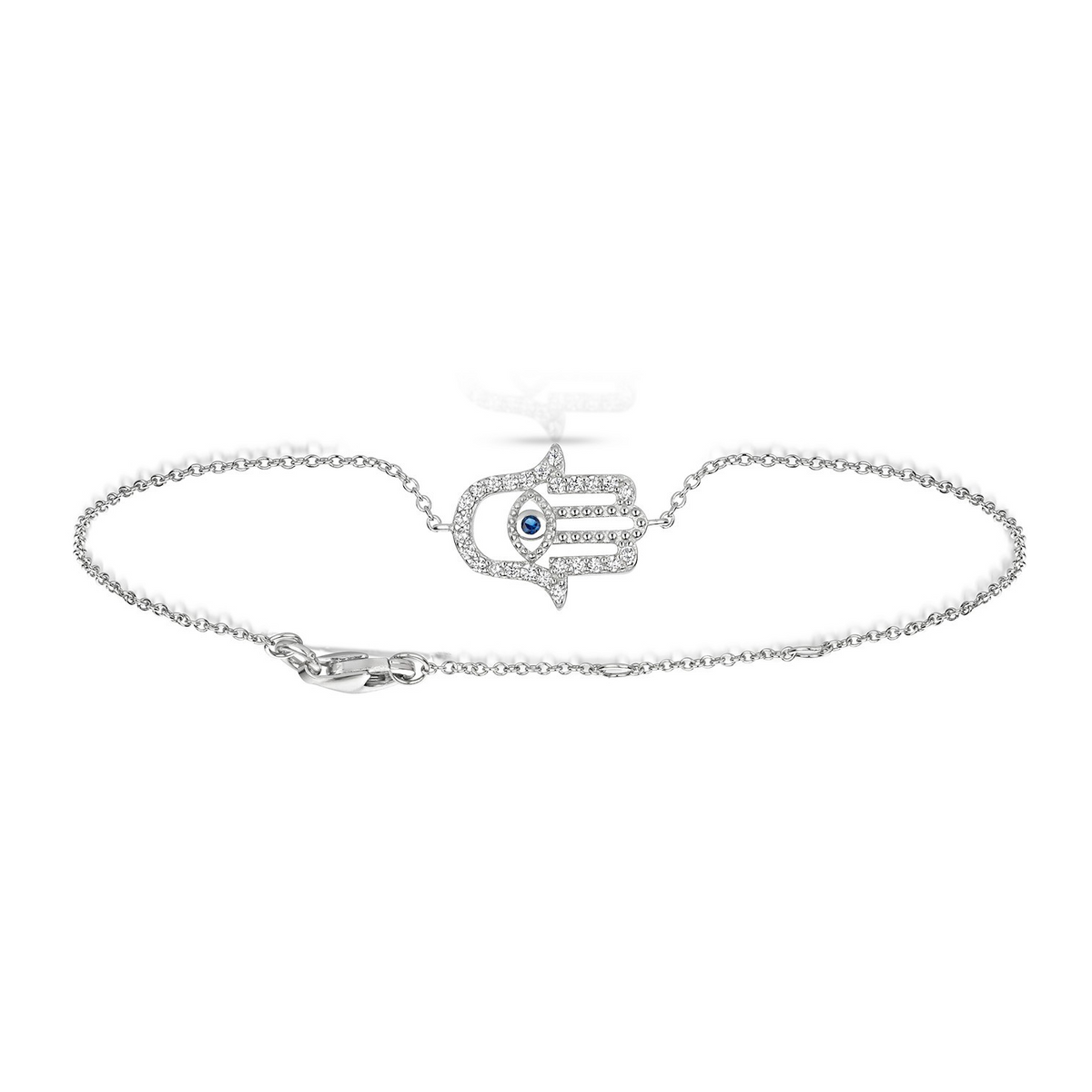 Sapphire Evil Eye Bracelet Sterling Silver 925 Hallmarked Brand New Boxed
