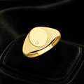 Flush Oval Signet Ring 9ct Yellow Gold 375 Hallmarked Sizes G - T British Made
