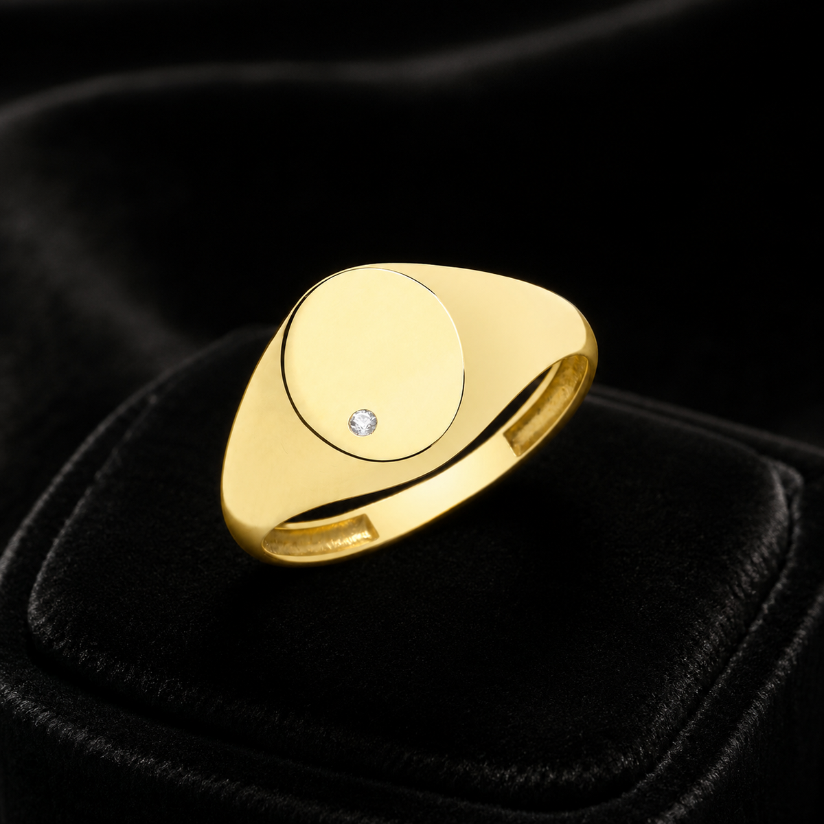 Flush Oval Signet Ring 9ct Yellow Gold 375 Hallmarked Sizes G - T British Made
