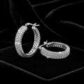 Cluster Hoop Earrings Sterling Silver 925 Hallmarked 15mm - 30mm Diameter