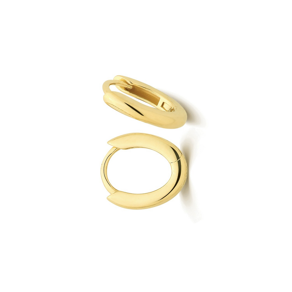 7mm 9ct Yellow Gold Hoop Earrings British Made 375 Hallmarked Brand New Boxed
