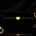 Ladies Heart ID Bracelet Solid 9ct Yellow Gold 375 Hallmarked British Made 