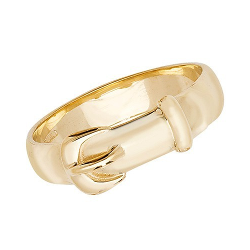 Mens Plain 9ct Yellow Gold Buckle Ring 375 Hallmarked British Made Size P - U