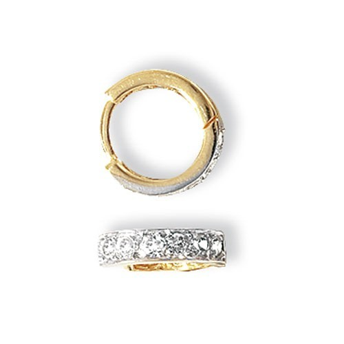Mens Channel Set Huggie Hoop Earring 9ct Yellow Gold 375 Hallmarked Brand New