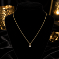 1 Natural Diamond Solitaire Necklace 18ct Yellow Gold Hallmarked British Made